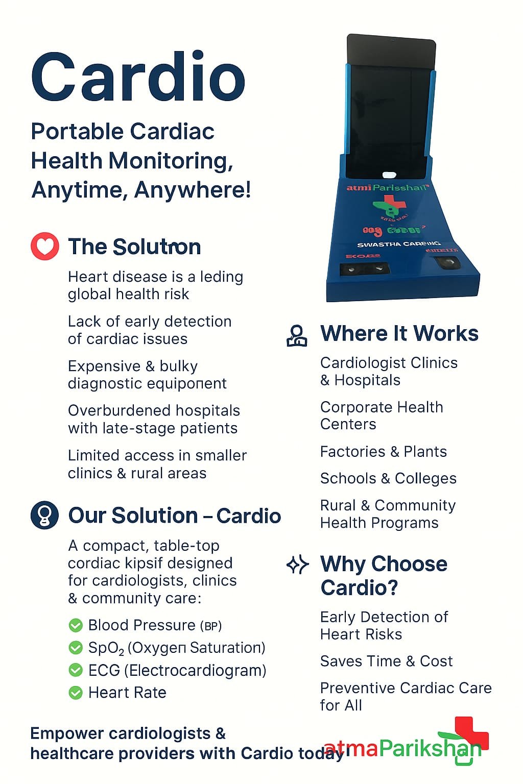Atma AI Cardio Analyst tabletop device