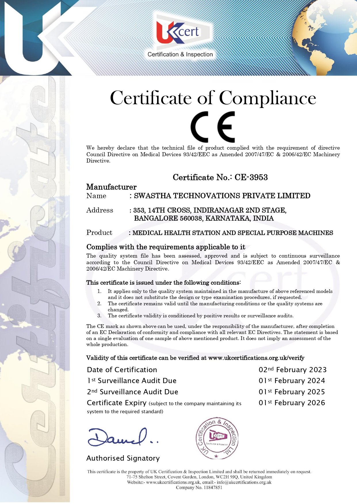 CE certificate